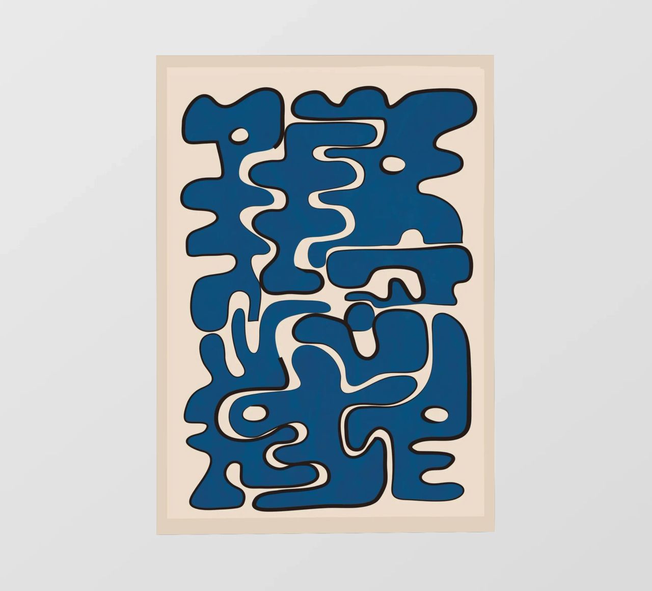 Minimal Abstract Maze – Cobalt pellicola backlit da cityart