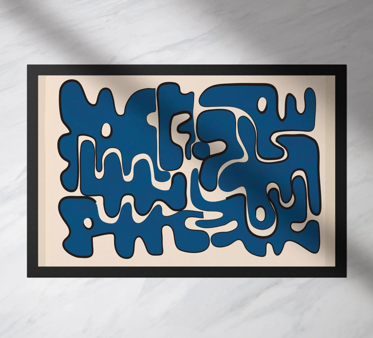 Minimal Abstract Maze – Cobalt zerbino da cityart