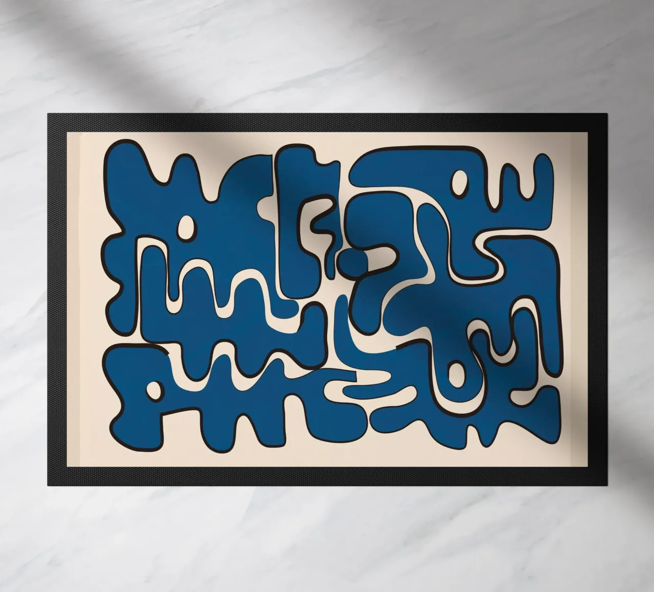 Minimal Abstract Maze – Cobalt zerbino da cityart