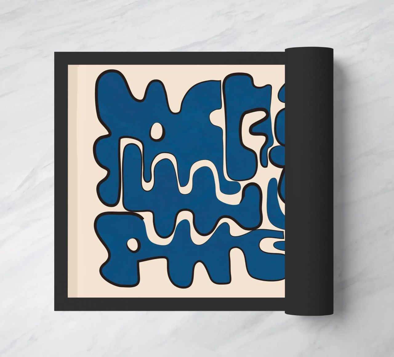 Minimal Abstract Maze – Cobalt zerbino da cityart