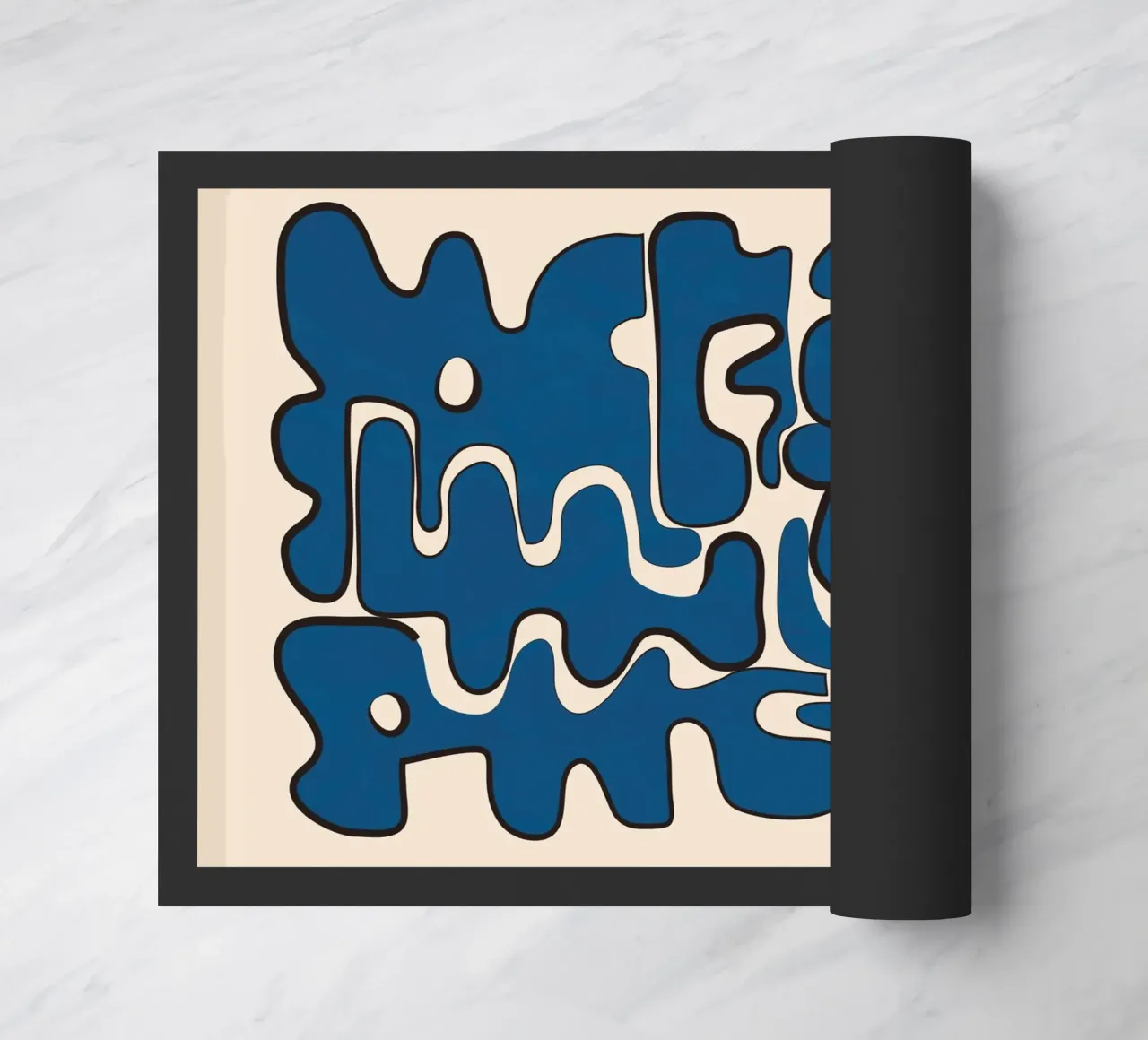 Minimal Abstract Maze – Cobalt zerbino da cityart