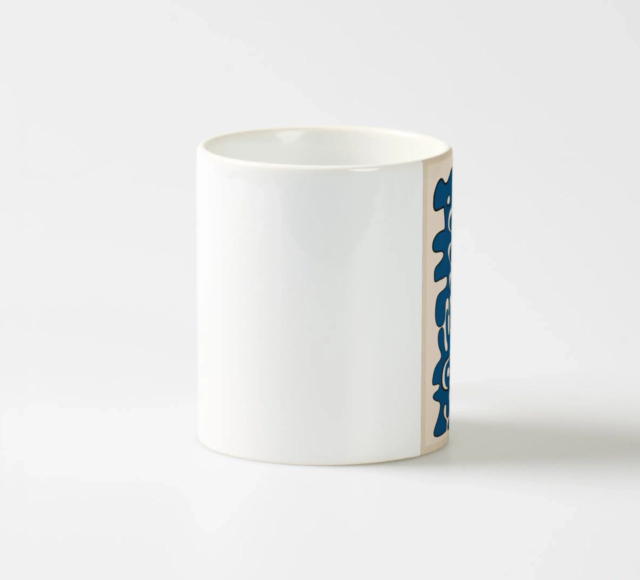 Minimal Abstract Maze – Cobalt tazza in ceramica da cityart