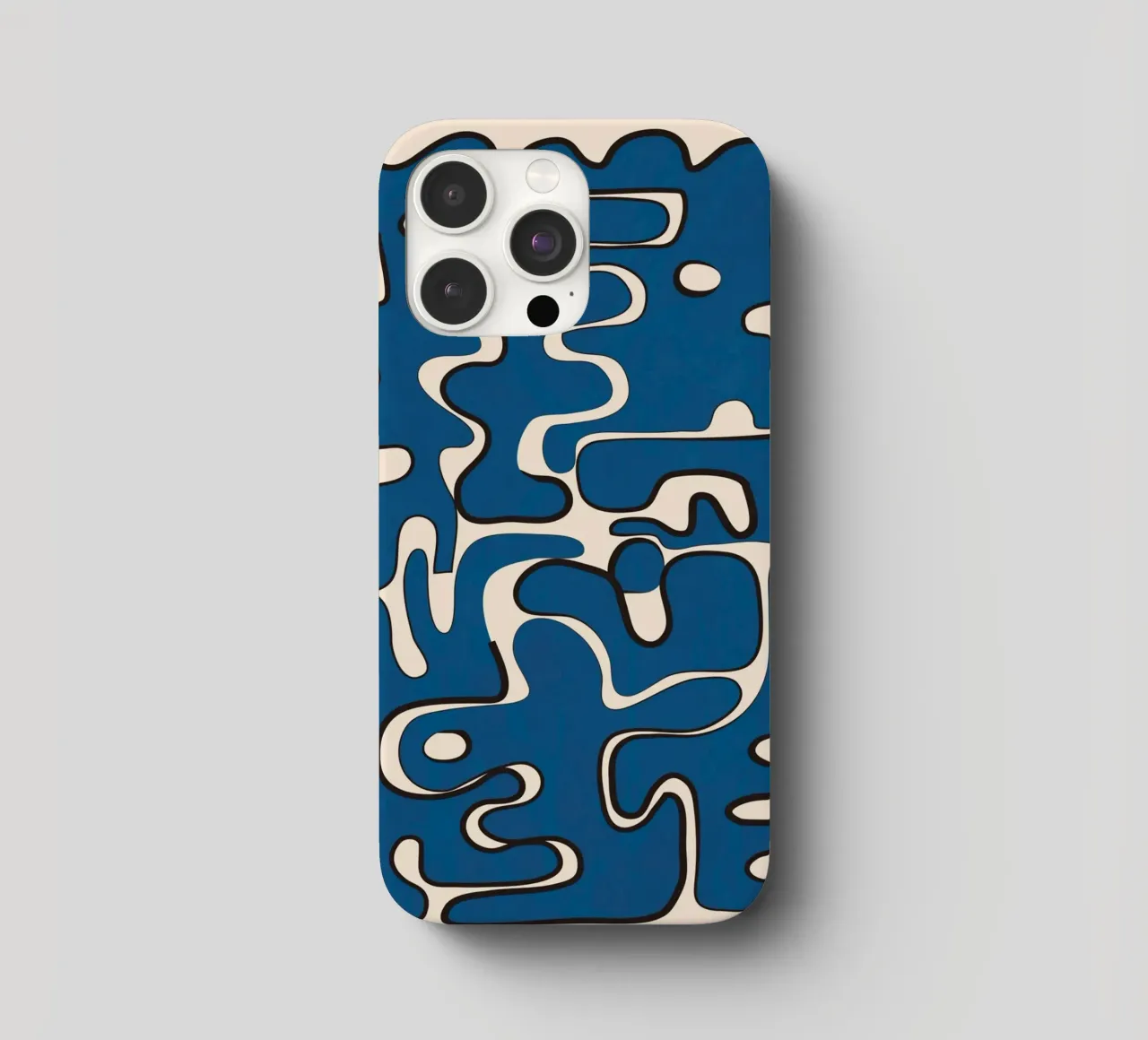 Minimal Abstract Maze – Cobalt cover iphone da cityart
