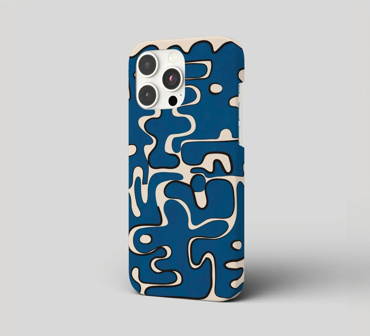 Minimal Abstract Maze – Cobalt cover iphone da cityart