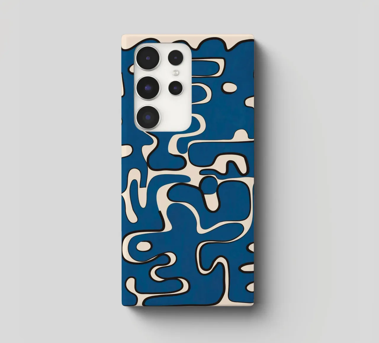 Minimal Abstract Maze – Cobalt cover samsung da cityart