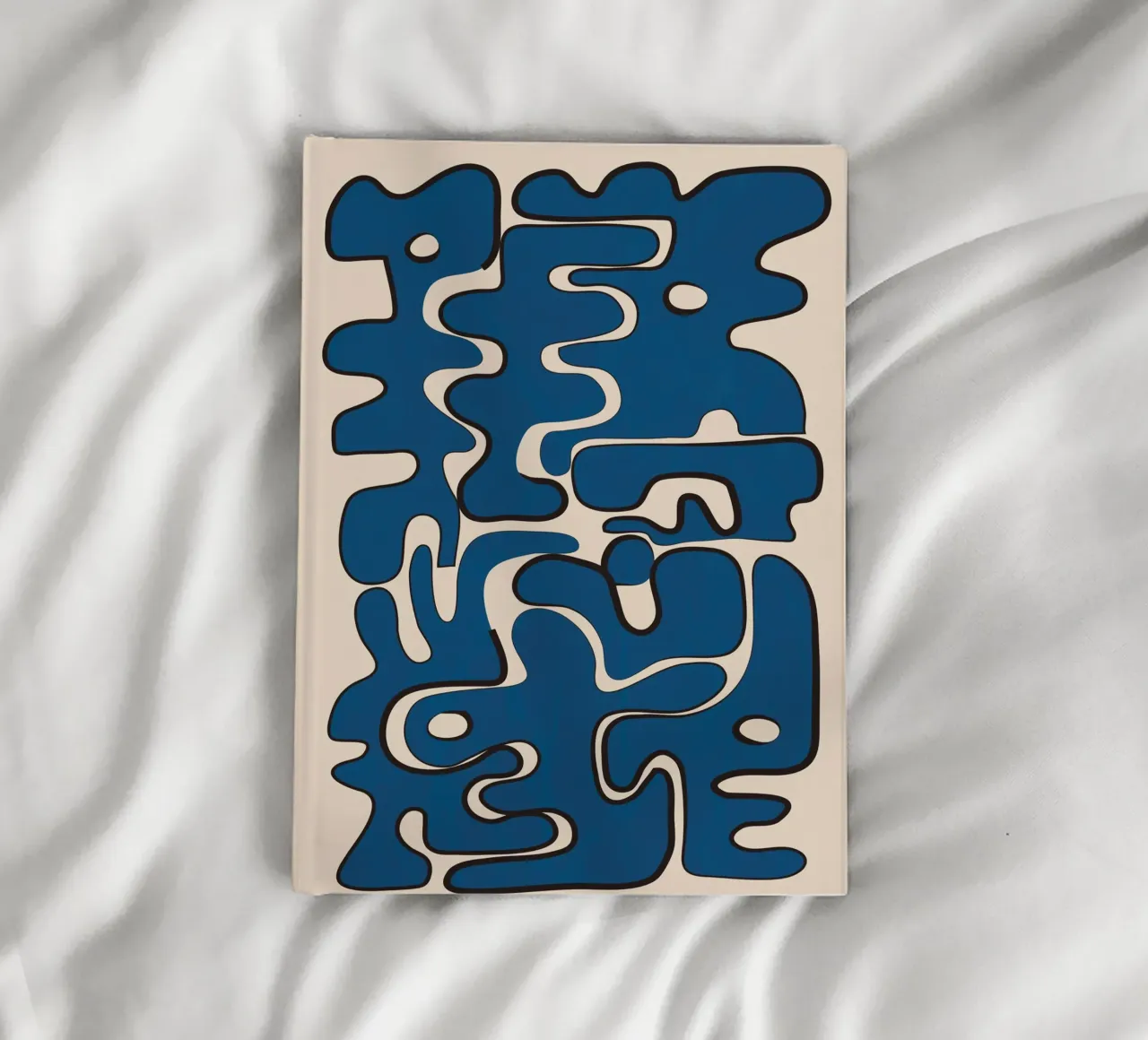 Minimal Abstract Maze – Cobalt Notizbuch von cityart