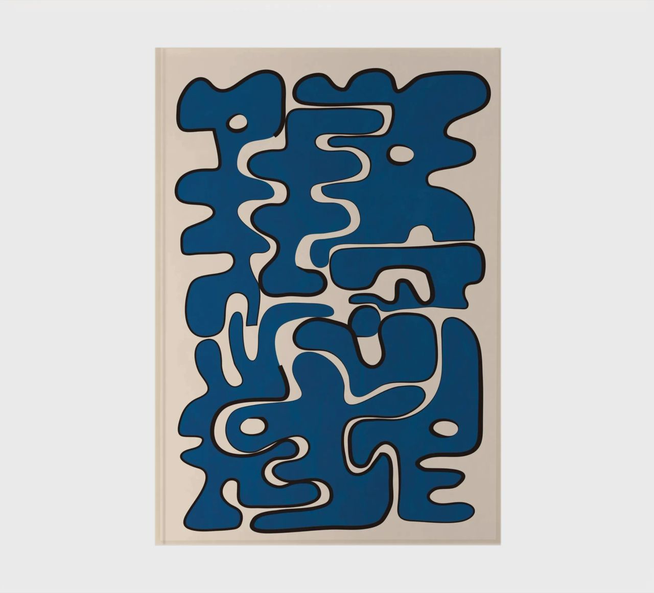 Minimal Abstract Maze – Cobalt diario da cityart