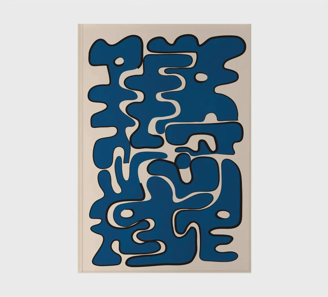 Minimal Abstract Maze – Cobalt carnet de notes de cityart