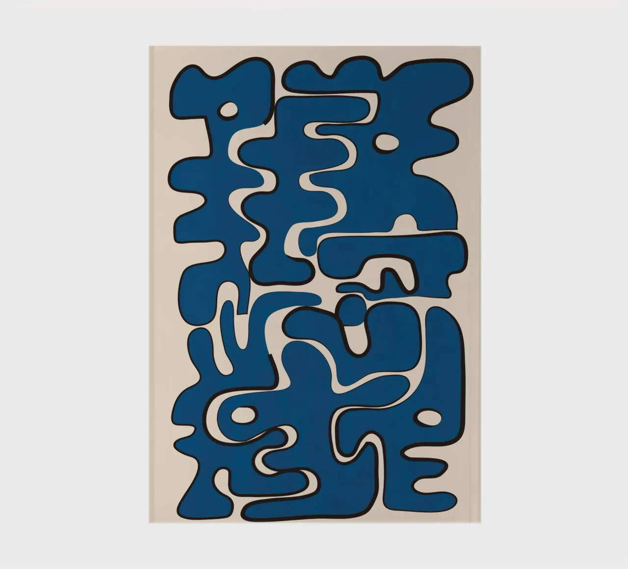 Minimal Abstract Maze – Cobalt carnet de notes de cityart