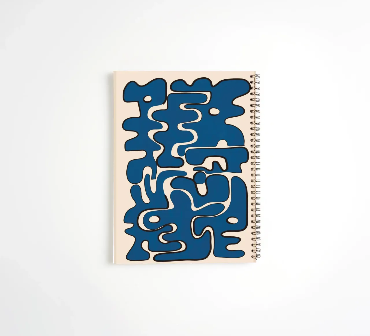 Minimal Abstract Maze – Cobalt spiral notebook by cityart
