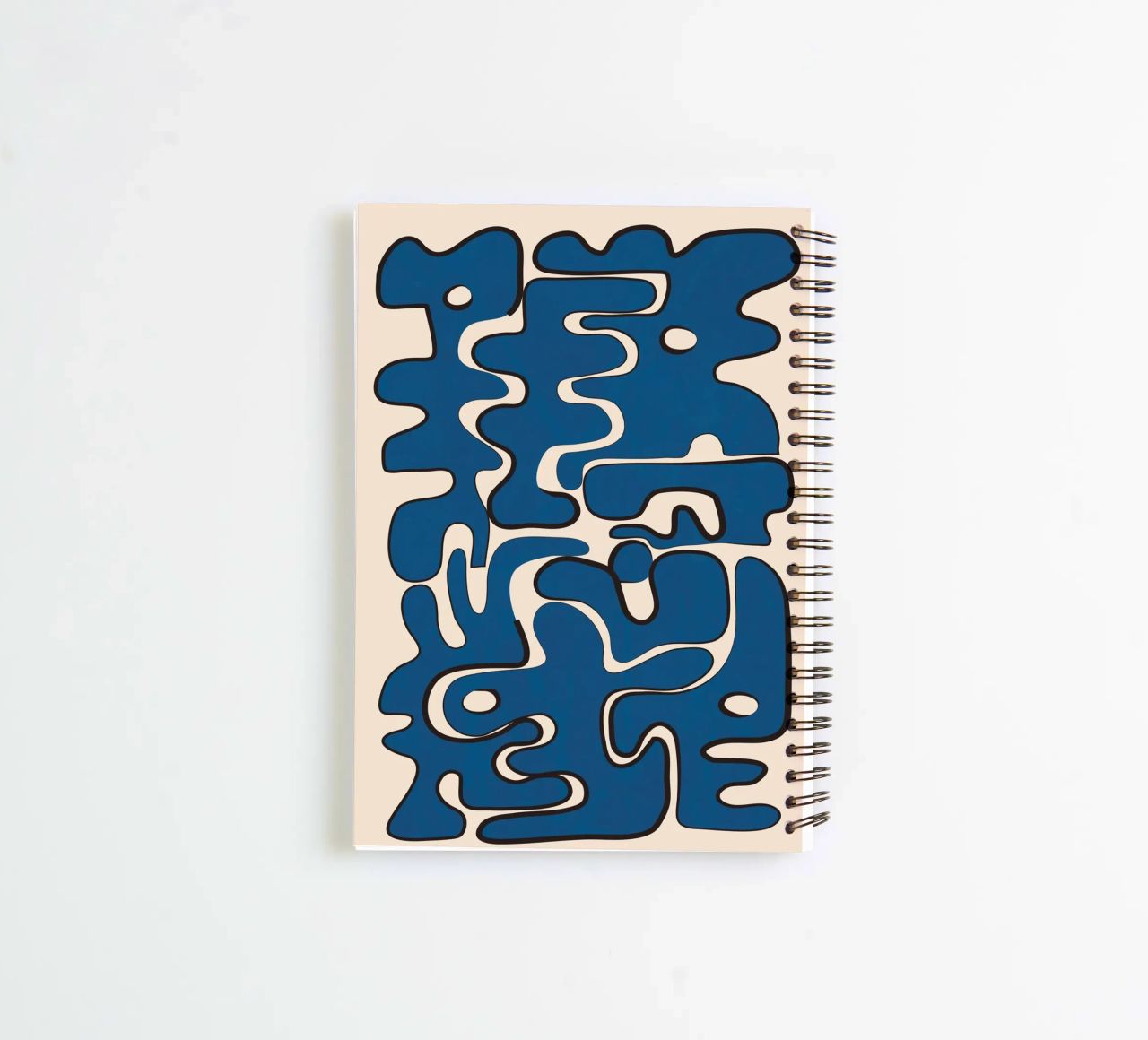Minimal Abstract Maze – Cobalt spiral notebook by cityart