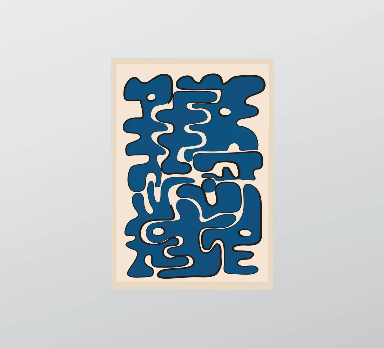Minimal Abstract Maze – Cobalt adesivo da cityart
