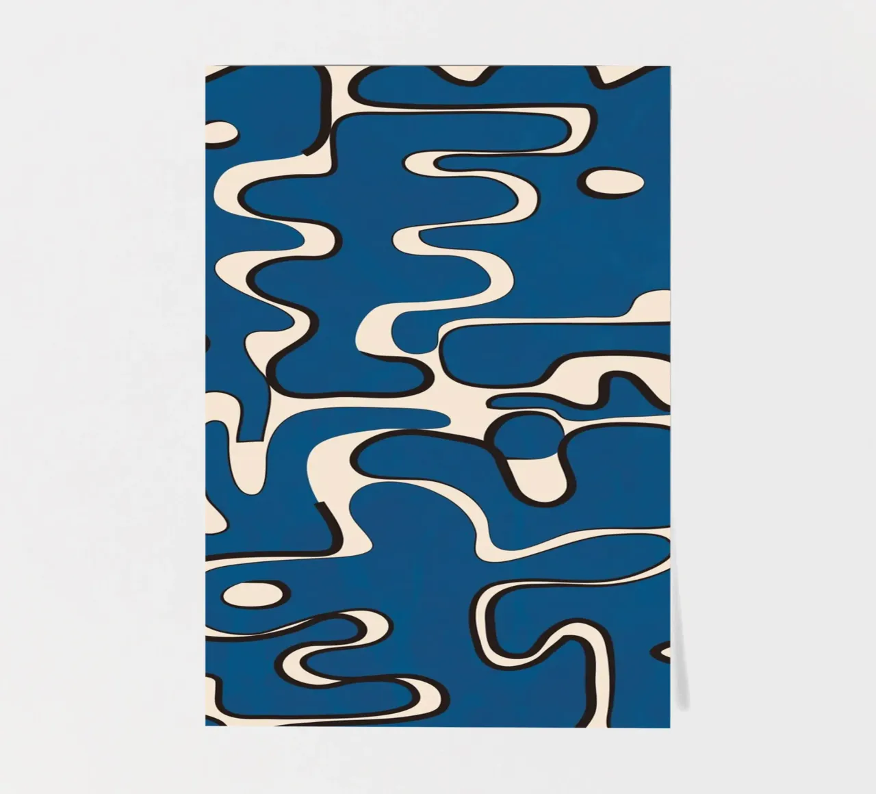 Minimal Abstract Maze – Cobalt Stickerbogen von cityart
