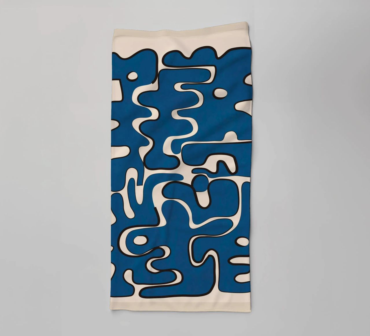 Minimal Abstract Maze – Cobalt asciugamano da bagno da cityart