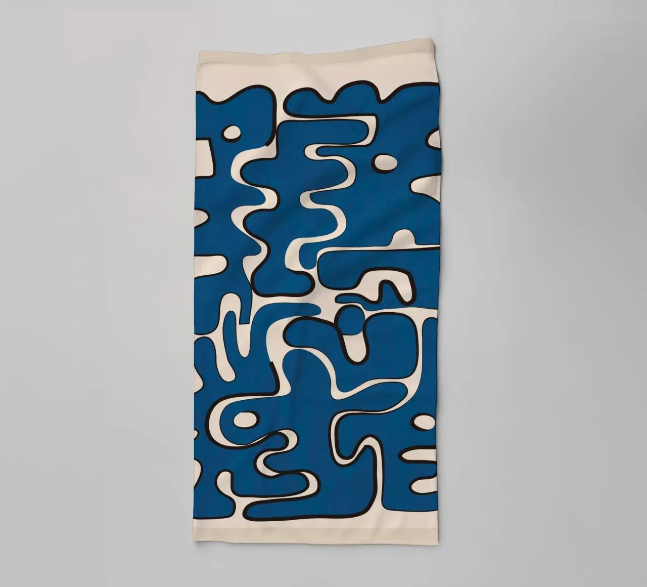 Minimal Abstract Maze – Cobalt Handtuch von cityart