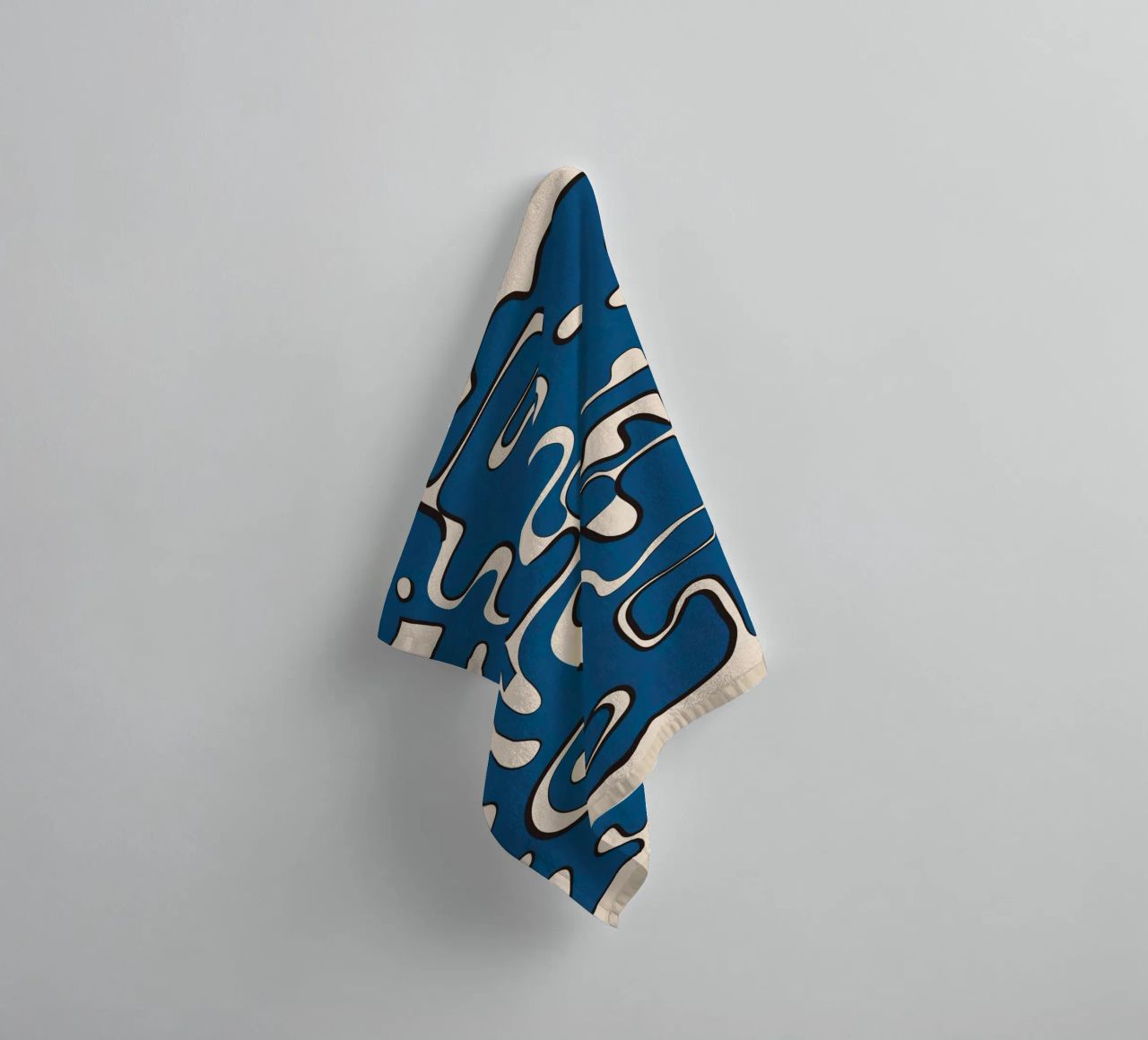 Minimal Abstract Maze – Cobalt asciugamano da bagno da cityart