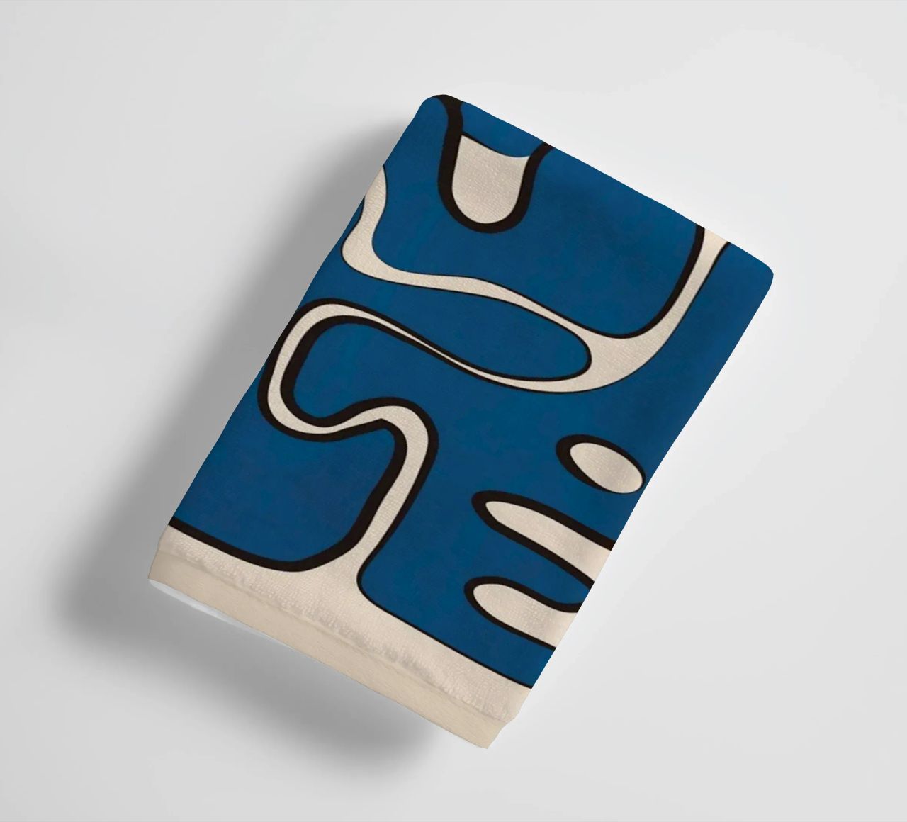 Minimal Abstract Maze – Cobalt asciugamano da bagno da cityart