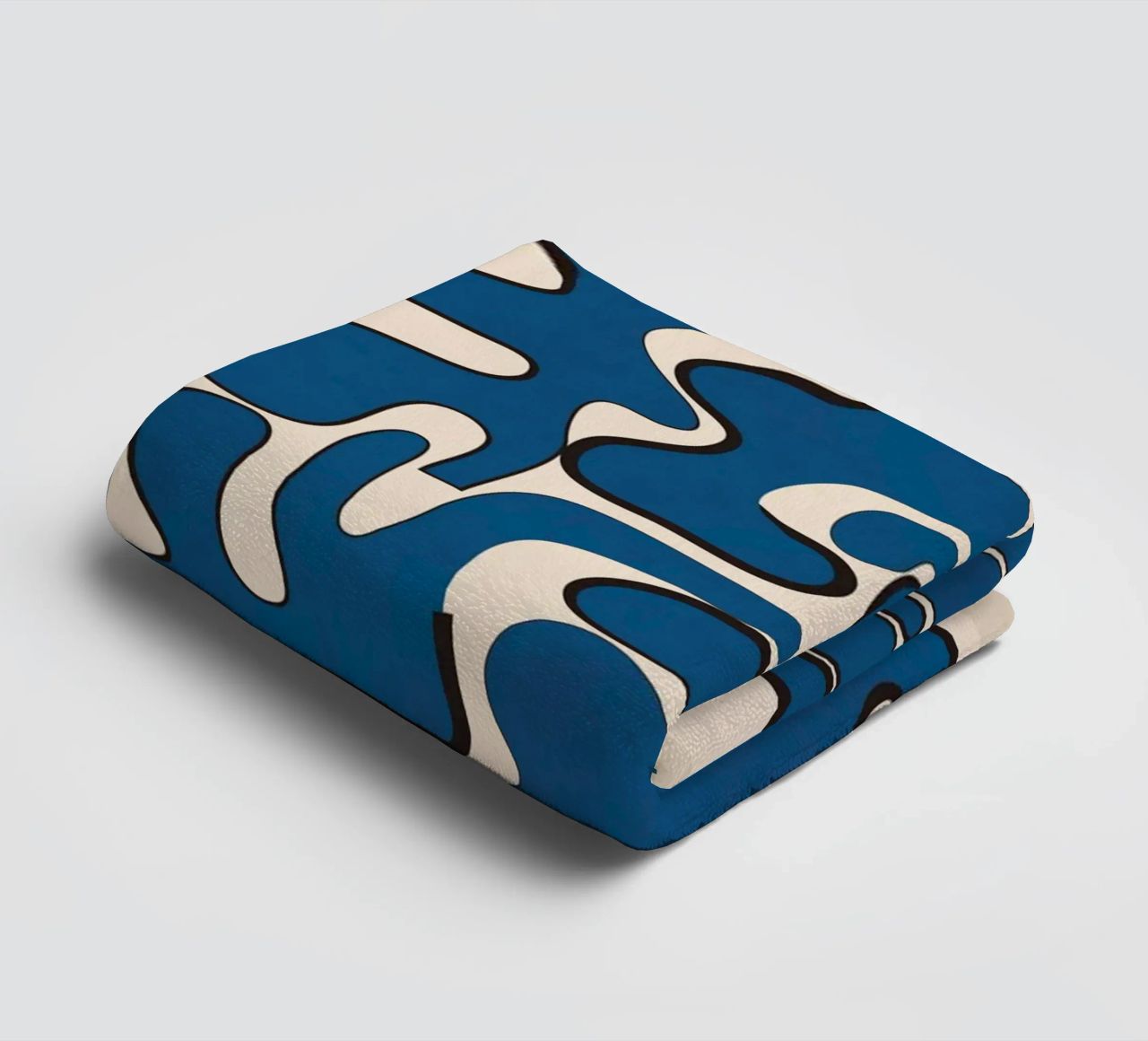 Minimal Abstract Maze – Cobalt asciugamano da bagno da cityart