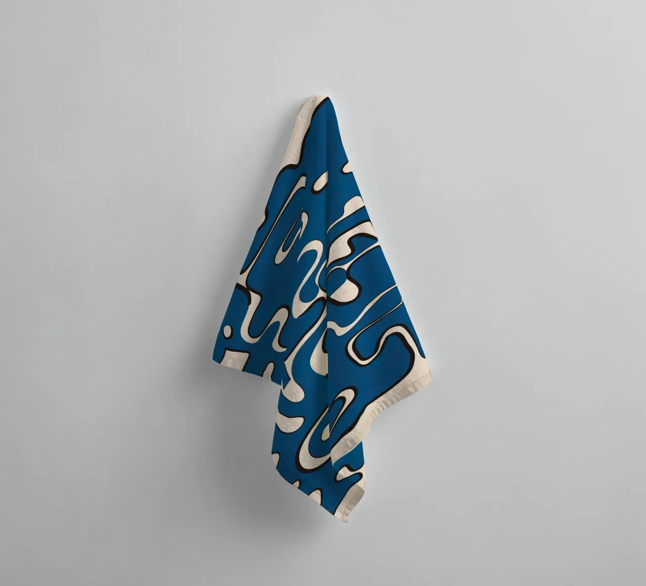 Minimal Abstract Maze – Cobalt Handtuch von cityart