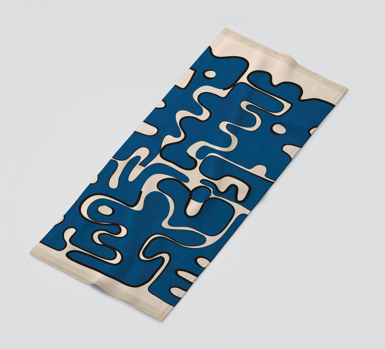Minimal Abstract Maze – Cobalt telo mare da cityart
