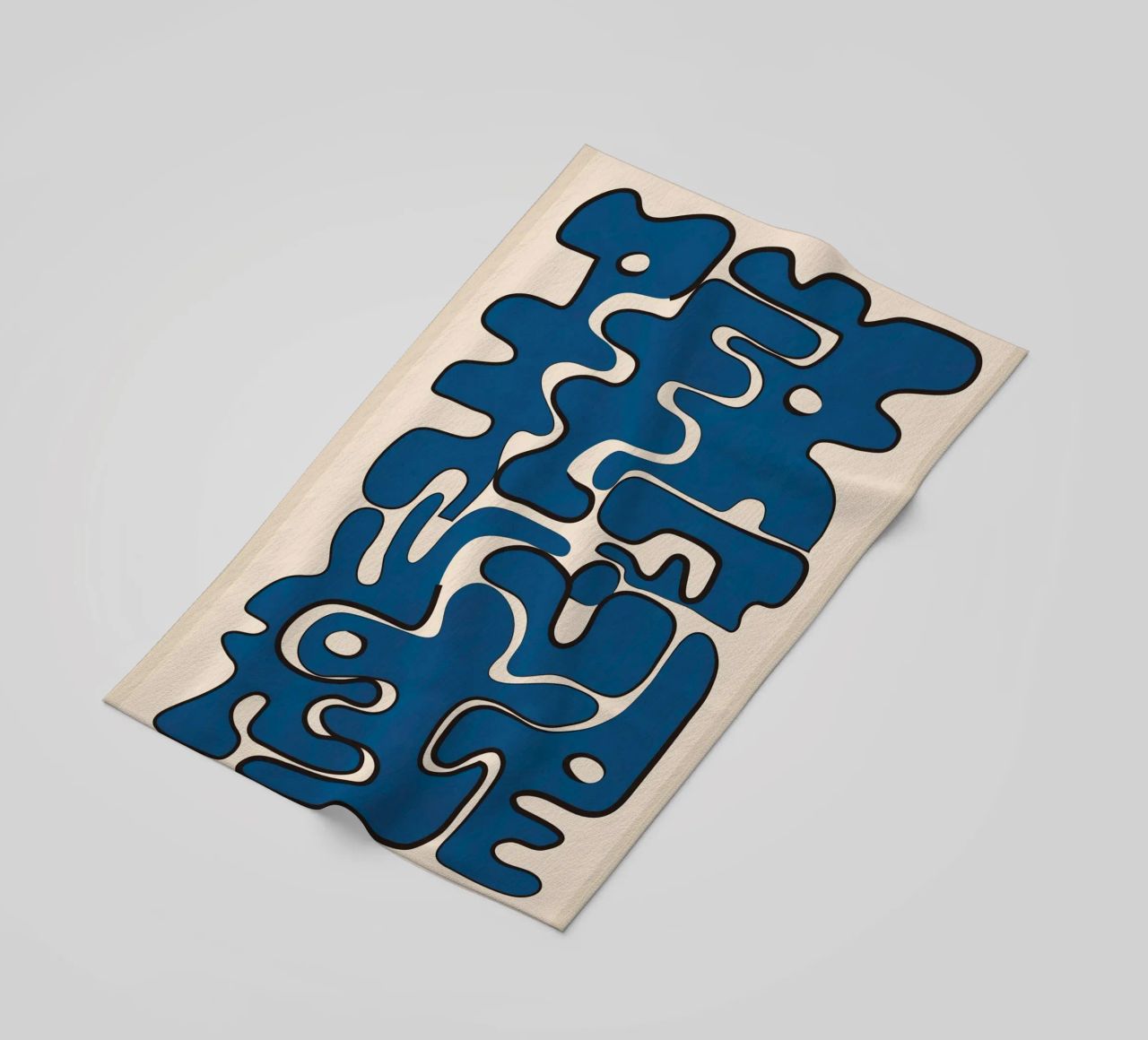 Minimal Abstract Maze – Cobalt telo mare da cityart