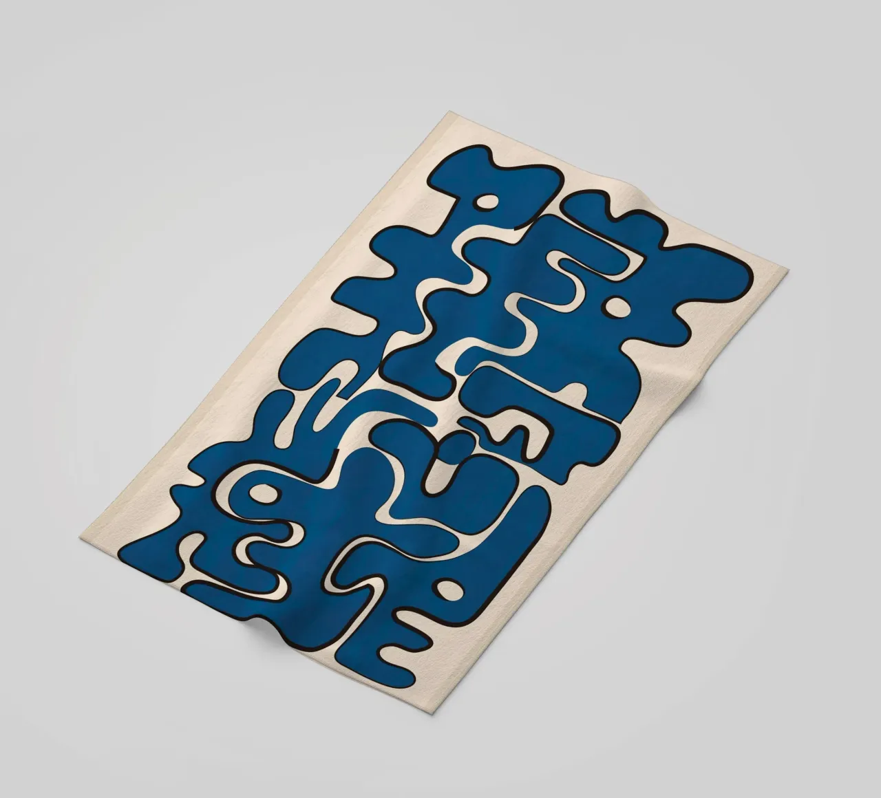 Minimal Abstract Maze – Cobalt telo mare da cityart
