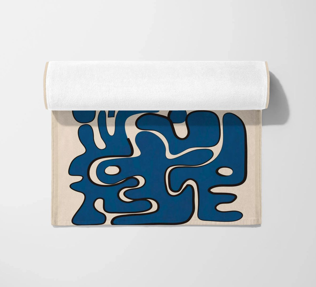 Minimal Abstract Maze – Cobalt telo mare da cityart