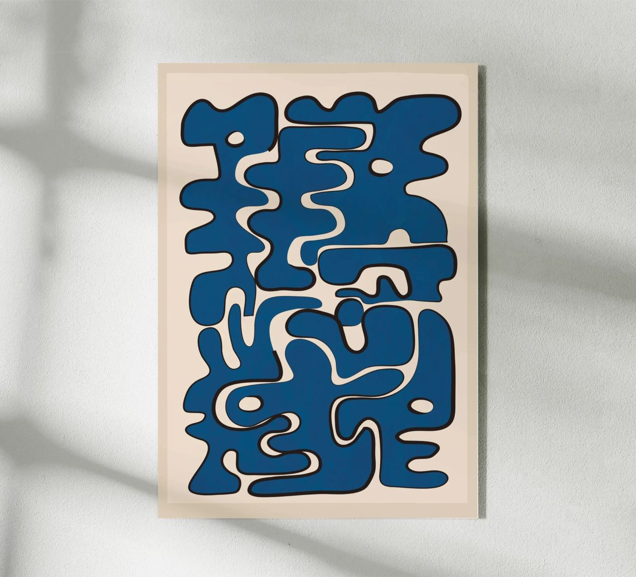 Minimal Abstract Maze – Cobalt plexiglass da cityart