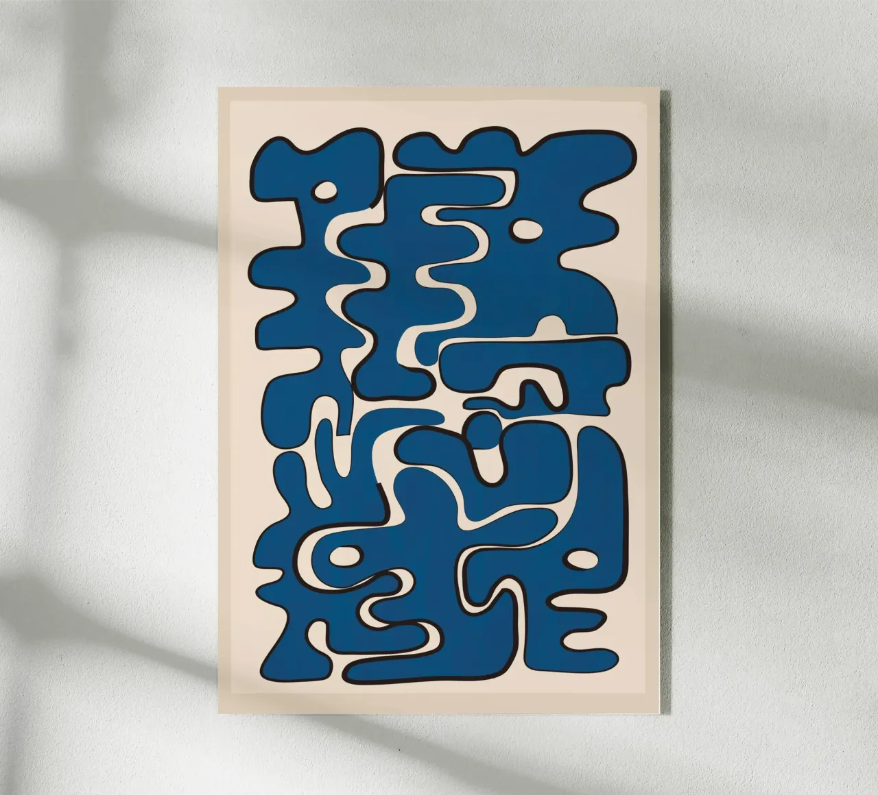 Minimal Abstract Maze – Cobalt plexiglass da cityart