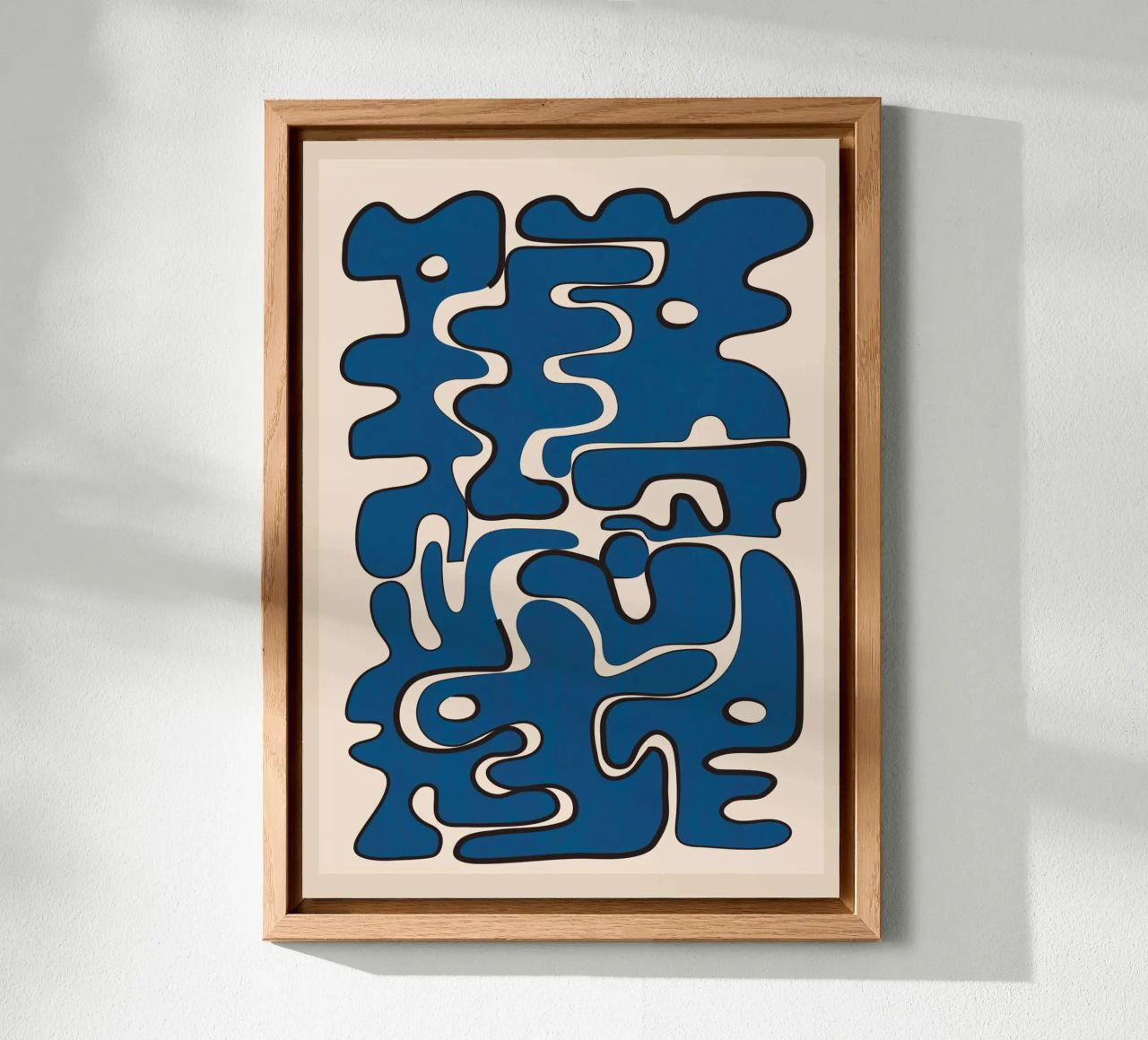 Minimal Abstract Maze – Cobalt alluminio dibond da cityart
