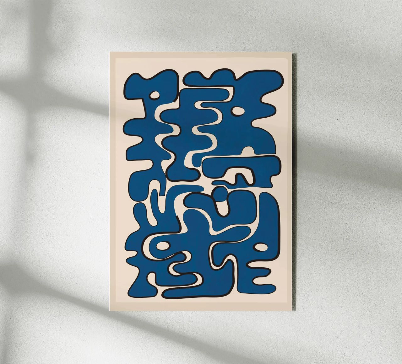 Minimal Abstract Maze – Cobalt alluminio dibond da cityart