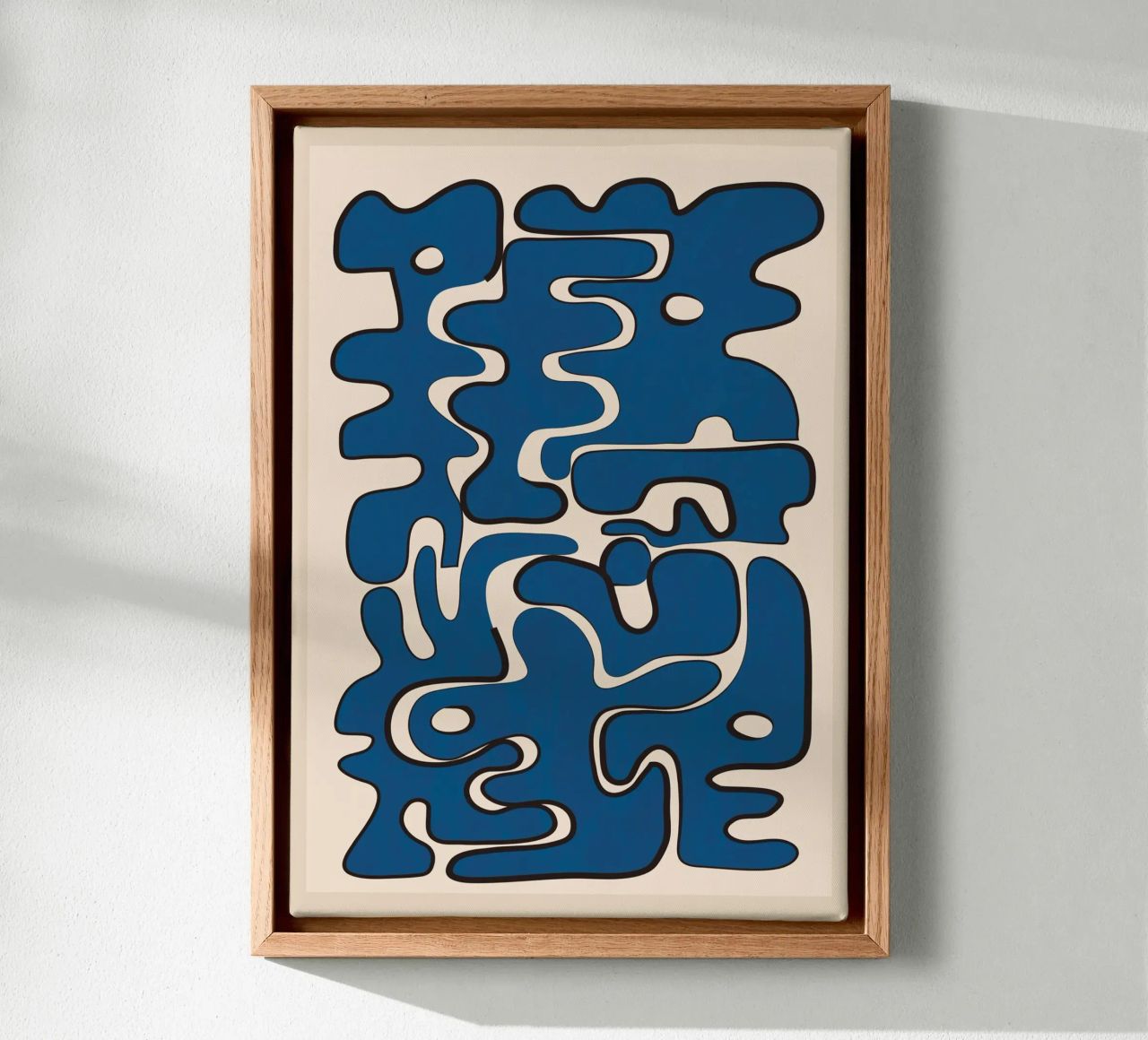 Minimal Abstract Maze – Cobalt tela da cityart