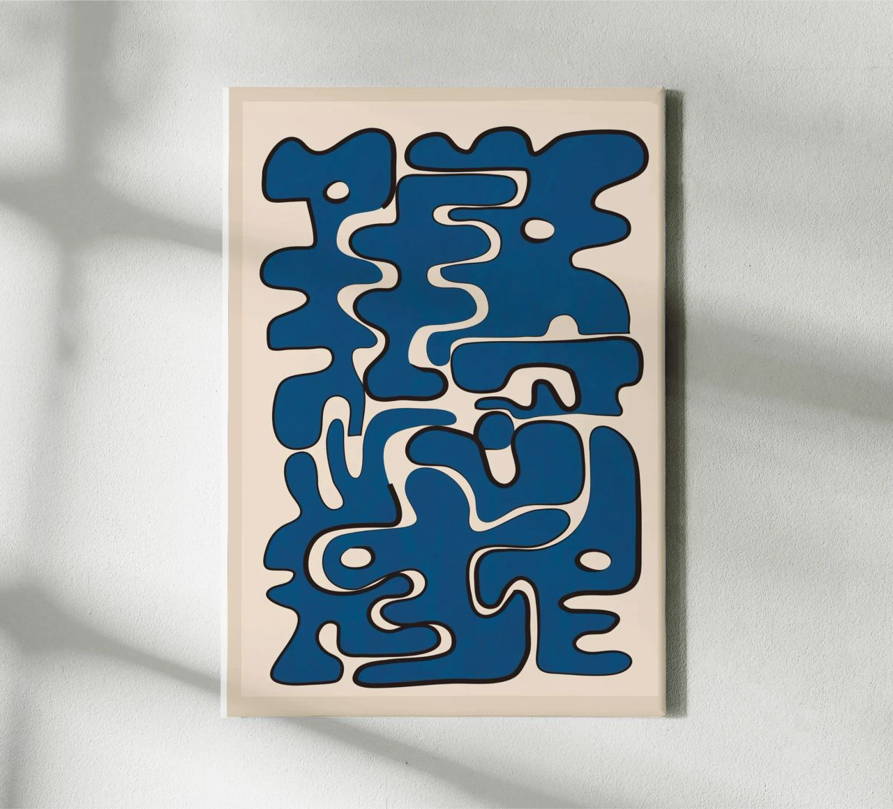 Minimal Abstract Maze – Cobalt tela da cityart