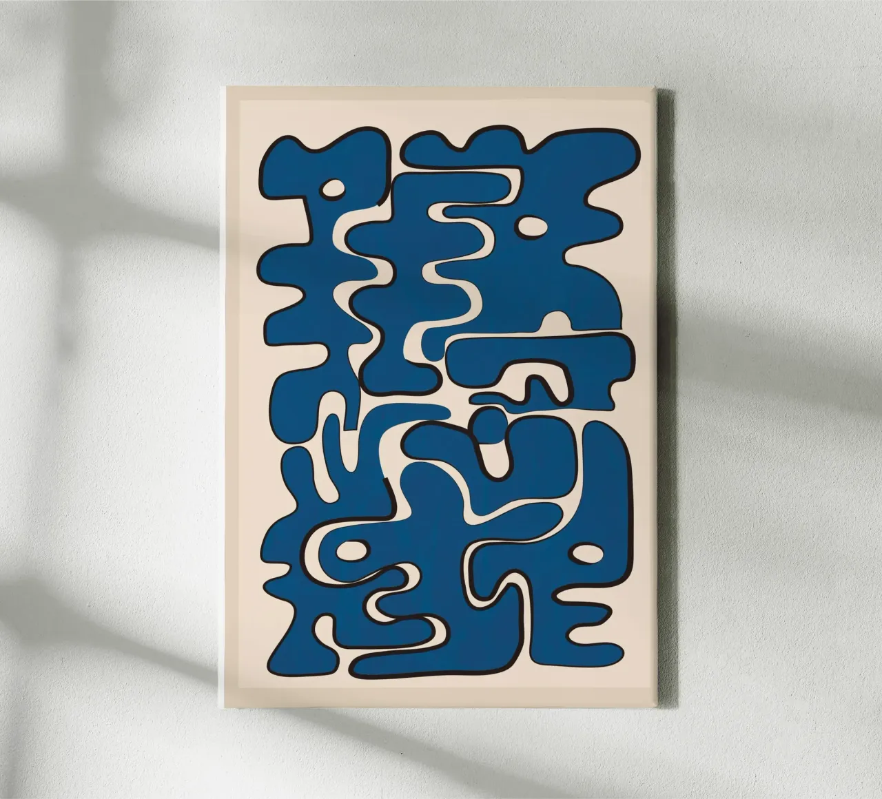 Minimal Abstract Maze – Cobalt toile de cityart