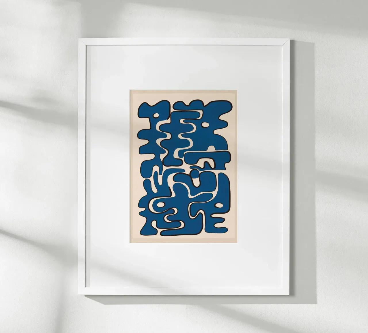 Minimal Abstract Maze – Cobalt Hahnemühle von cityart