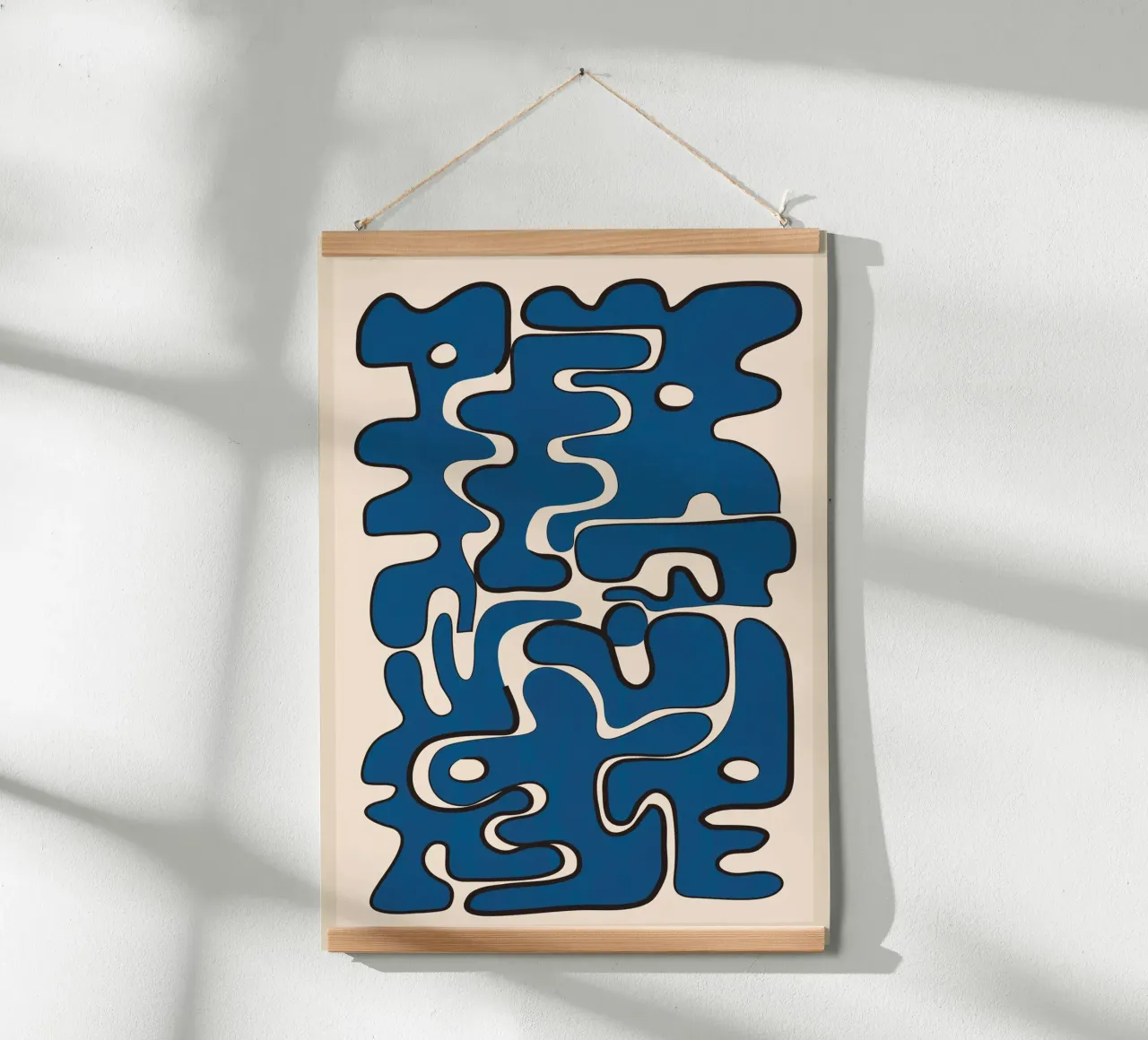Minimal Abstract Maze – Cobalt Hahnemühle von cityart