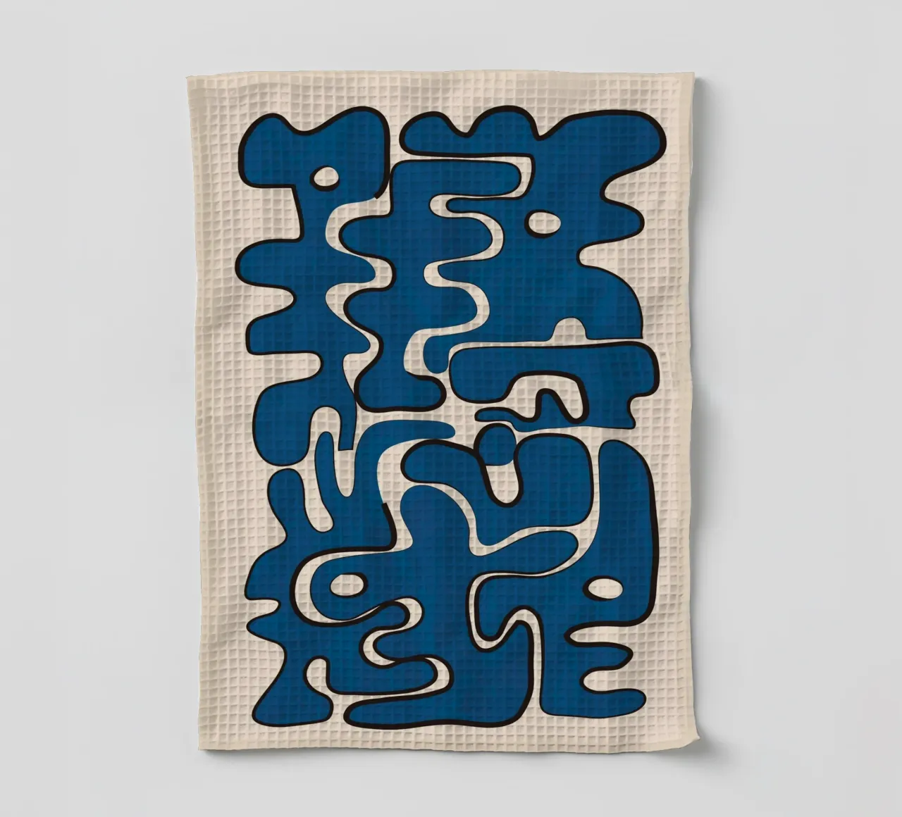 Minimal Abstract Maze – Cobalt canovaccio da cucina da cityart