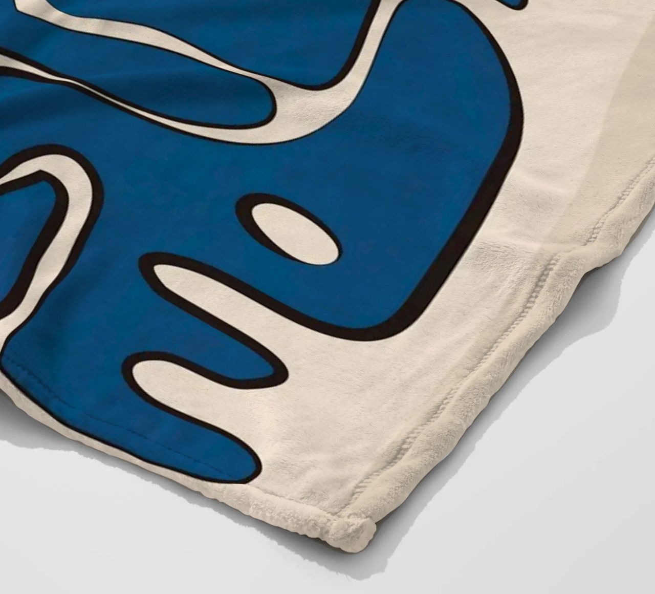 Minimal Abstract Maze – Cobalt coperta in pile da cityart