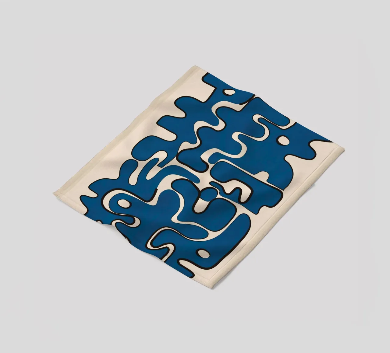 Minimal Abstract Maze – Cobalt coperta in pile da cityart