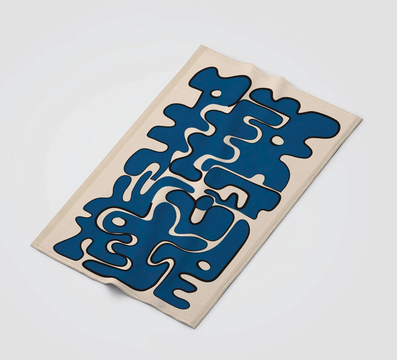 Minimal Abstract Maze – Cobalt coperta in pile da cityart