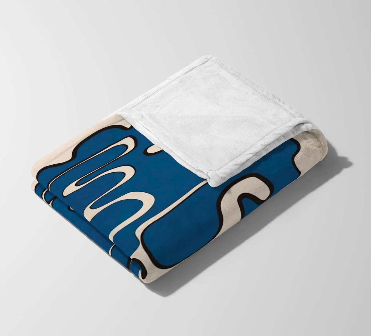 Minimal Abstract Maze – Cobalt coperta in pile da cityart