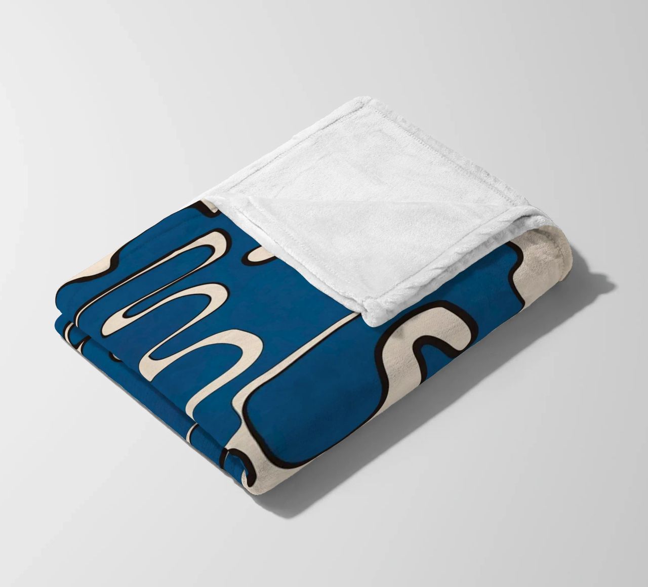 Minimal Abstract Maze – Cobalt coperta in pile da cityart
