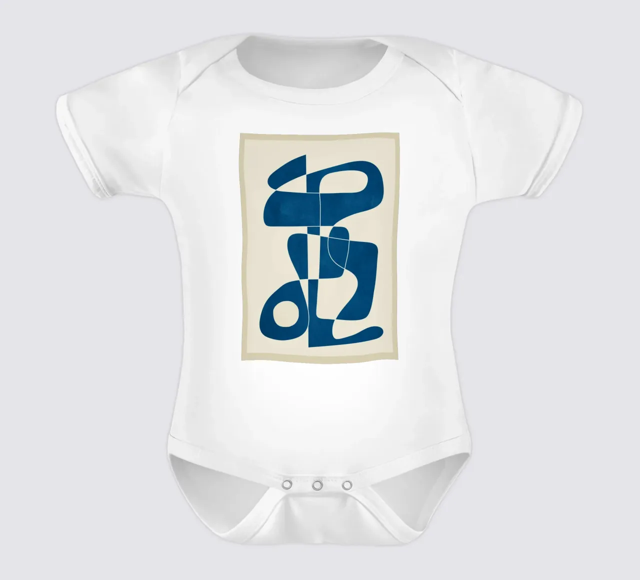 Minimal Abstract Cobalt babyrompertje korte mouwen van cityart