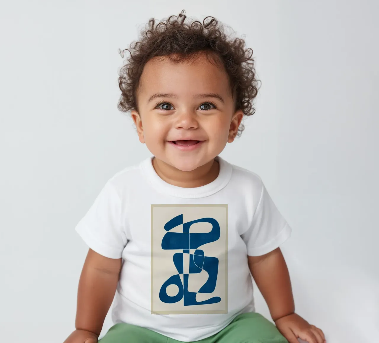Minimal Abstract Cobalt t-shirt pour bébé de cityart
