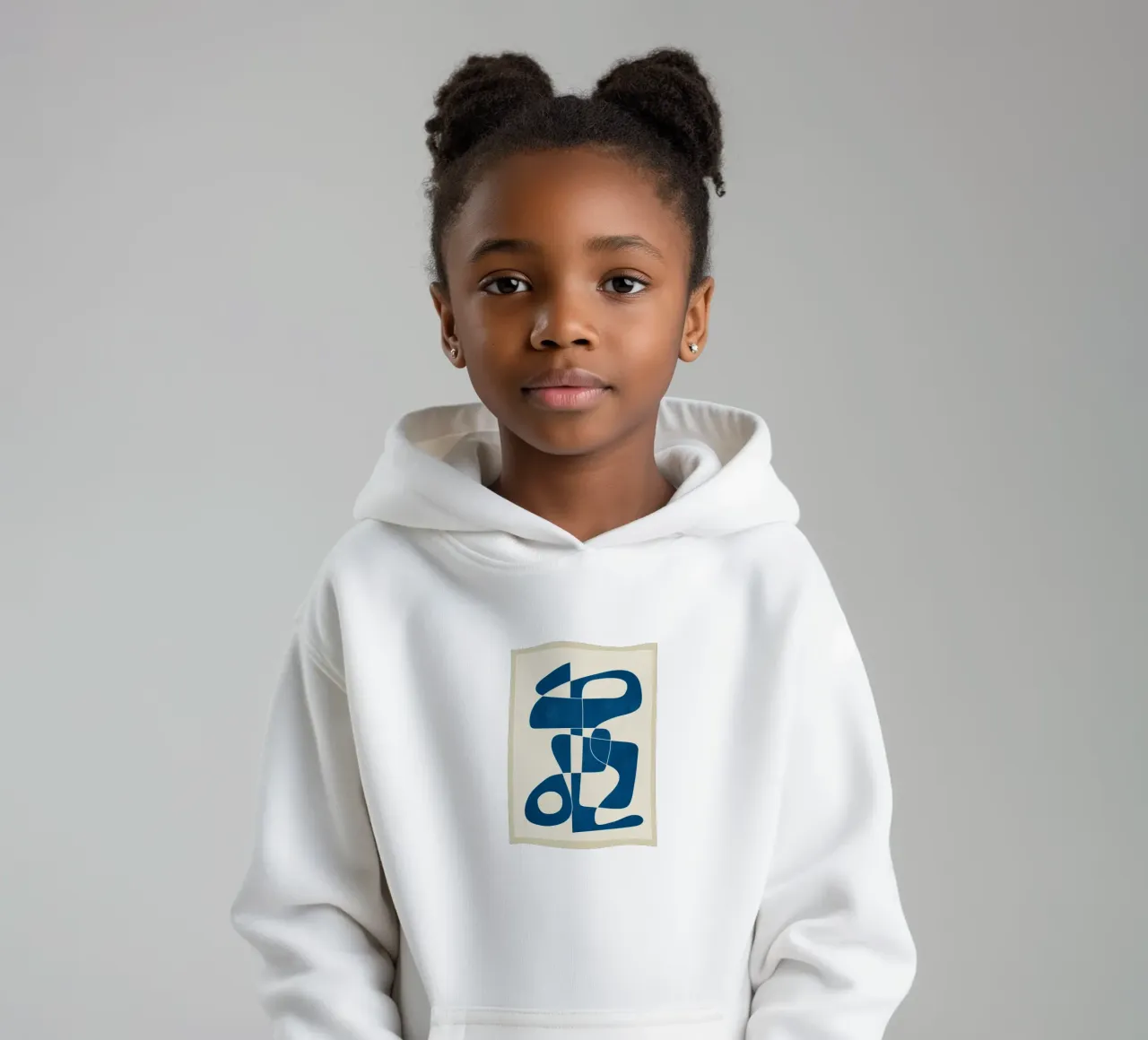 Minimal Abstract Cobalt felpa bambino con cappuccio da cityart