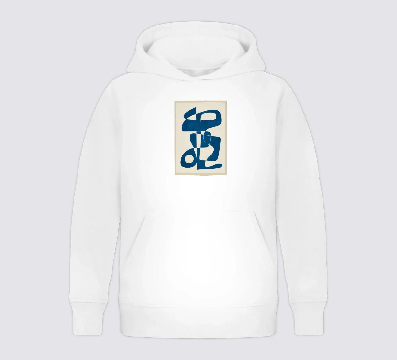 Minimal Abstract Cobalt felpa bambino con cappuccio da cityart