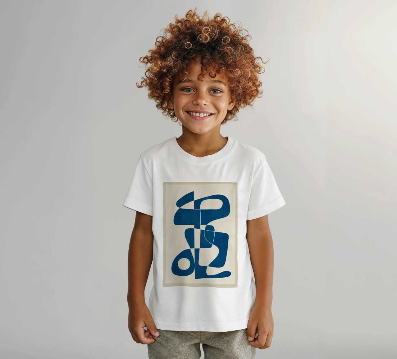 Minimal Abstract Cobalt t-shirt bambini da cityart