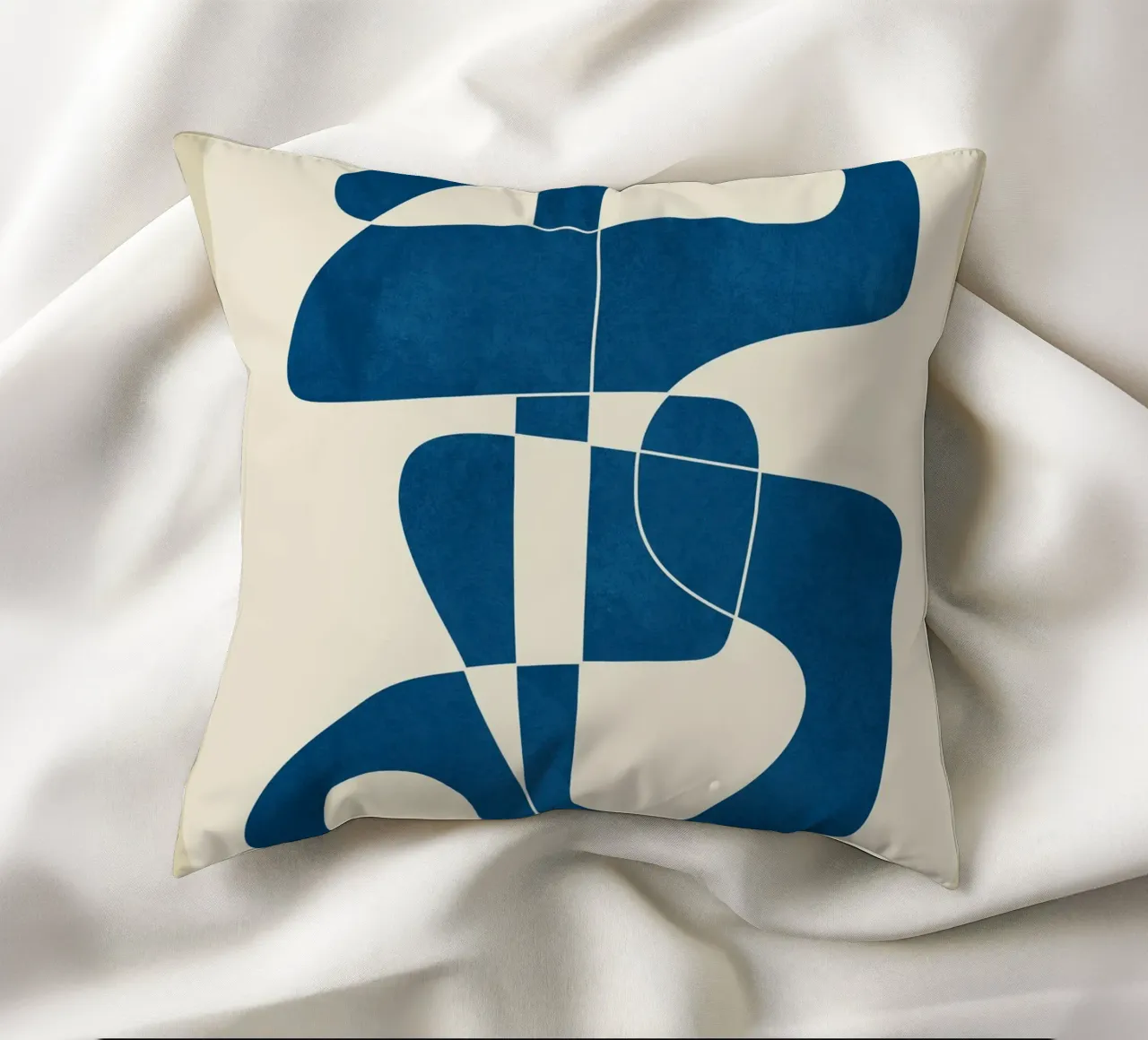 Minimal Abstract Cobalt Kissen von cityart