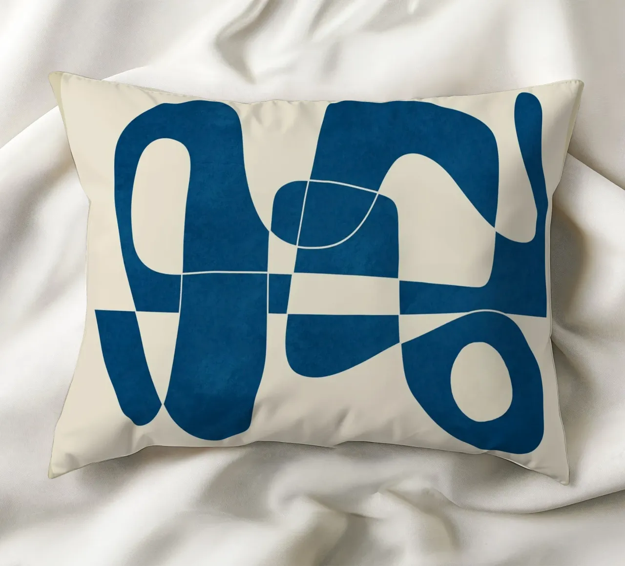 Minimal Abstract Cobalt Kissen von cityart