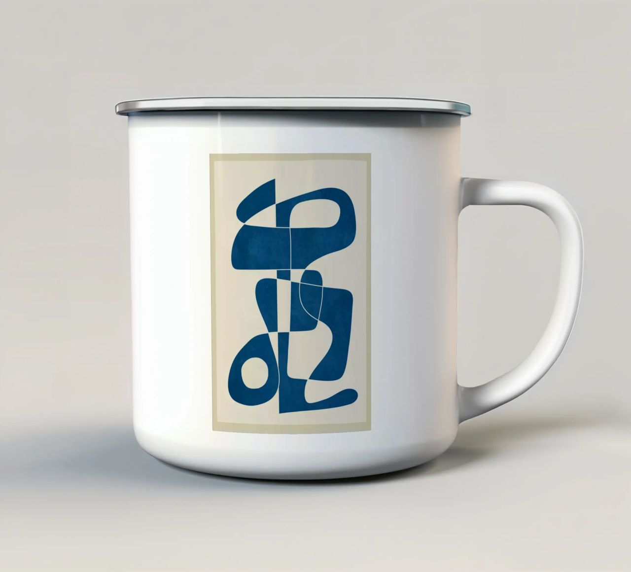 Minimal Abstract Cobalt tazza in smalto da cityart
